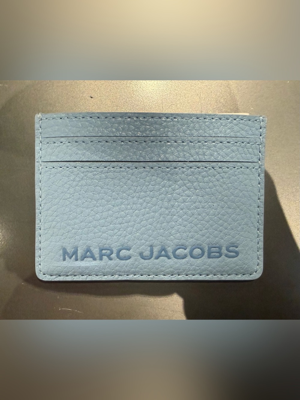 Marc Jacobs Light Blue Leather Card & Key Holder